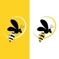 logotipo de vector de icono libre de abeja de miel simple