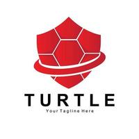 Sea Turtle Logo Design Protected Amphibian Marine Animal Icon Illustration, Vector Brand Corporate Identity