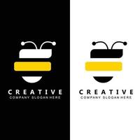 simple honey bee free icon vector logo