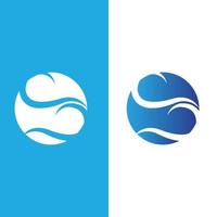 Ocean Waves Logo Design, Beach Icon Illustration vector