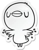 sticker of a cartoon chick flapping wings vector
