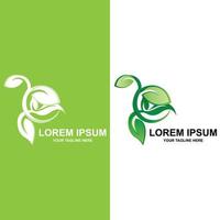 premium quality green leaf plant logo vector symbol