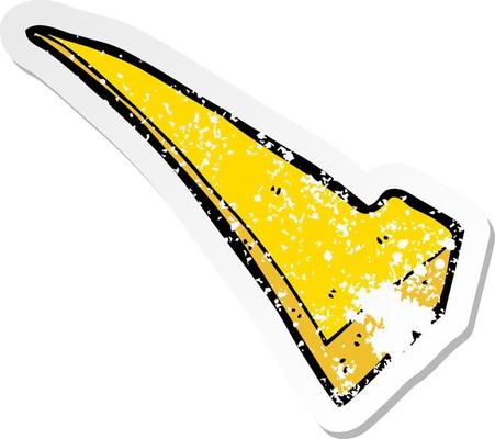 retro distressed sticker of a cartoon tick symbol
