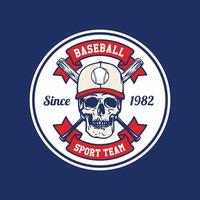Hand Drawn Baseball Emblems of teams and competitions Badge vector
