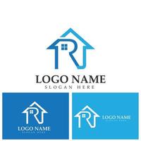 r logo design   vector for construction  home  real estate  building  property. creative elegant monogram. premium business home logo icon.