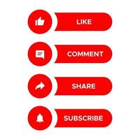 Like, comment, share, and subscribe icon. Streaming channel subscriptions vector
