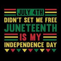 Juneteenth t shirt design vector