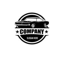 Muscle Car logo template for your company. Vector logo illustration