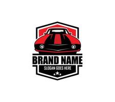 muscle car label, vector muscle car logo