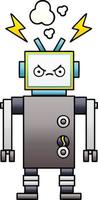 gradient shaded cartoon robot vector