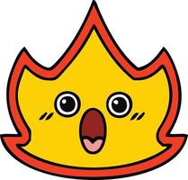 cute cartoon fire vector