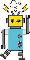 cute cartoon robot vector