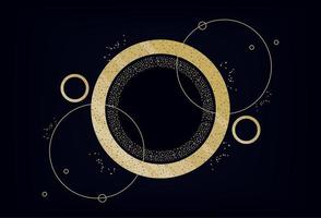 fondo de círculos dorados vector
