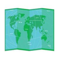 world earth paper map vector