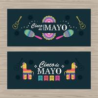 cinco de mayo invitations vector