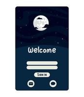 night access login template vector