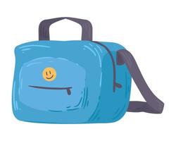 blue schoolbag supply vector