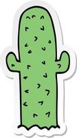 pegatina de un cactus de dibujos animados vector