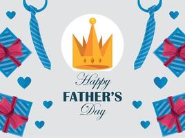 happy fathers day frame vector