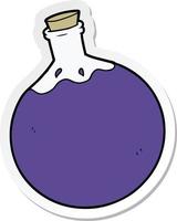 sticker of a halloween potion cartoon vector