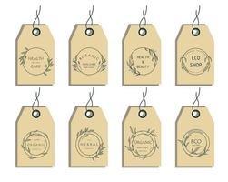 Set of discount price tags. Labels with floral background. Template for shopping tags. Promotional sale badge. vector