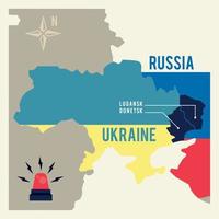 Ukraine war maps vector
