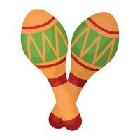 mexican maracas instrument vector