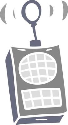 cartoon doodle of a walkie talkie