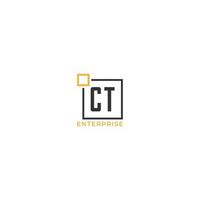 CT, TC Letter Editable Business Logo Design Template vector