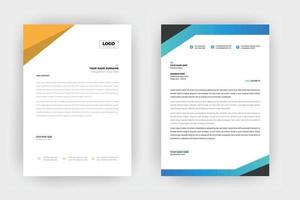 Professional business style letterhead template design vector