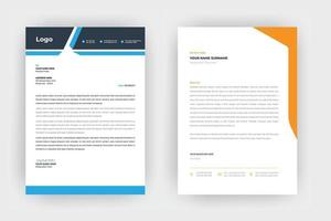 Professional business style letterhead template design vector