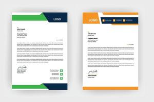 Professional business style letterhead template design vector