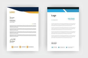 Professional business style letterhead template design vector