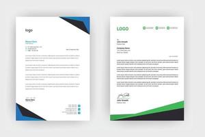 Professional business style letterhead template design vector