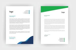 Professional business style letterhead template design vector