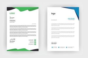 Professional business style letterhead template design vector