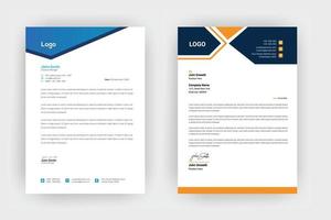 Professional business style letterhead template design vector