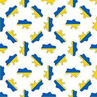 Ukraine seamless vector pattern. Ukrainian national colors blue yellow. Repeating pattern. Support Ukraine.