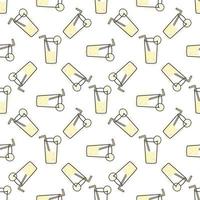Summer seamless pattern with cocktails. Lemonade cocktail. Printing, packaging design, textiles, bedding and wallpaper. vector