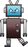 gradient shaded cartoon robot vector