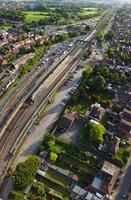 Most Beautiful Aerial Panoramic footage and High Angle View of England Great Britain, photo