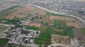 Aerial view of Kala Shah Kaku Village of Punjab Pakistan photo