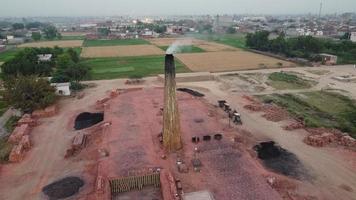 Aerial view of Kala Shah Kaku Village of Punjab Pakistan photo