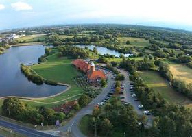 Most Beautiful Aerial Panoramic footage and High Angle View of England Great Britain, photo