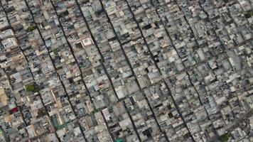 High Angle View of Gujranwala City and Residential houses at Congested Aerial of Punjab Pakistan photo