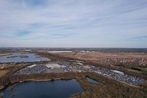 High Angle Aerial View of Massive Huge Car Park of Auctions of England photo