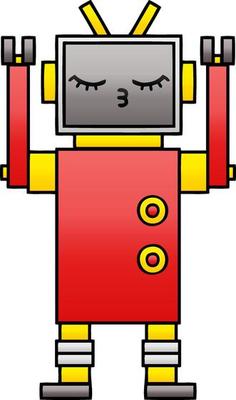 gradient shaded cartoon robot
