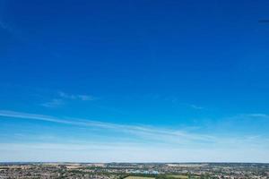 Aerial footage by drone high angle view of London Luton City of England with Buildings photo