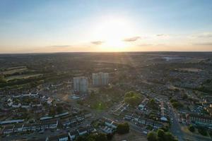 Beautiful Aerial view of North Luton City of England at Sunset Time