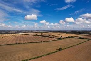 Aerial footage and high angle view of British Countryside, drone's footage photo